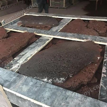 001供应火山石碎拼园艺火山石火山石板