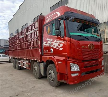二手載貨車 解放JH6前四后八高欄車 460馬力  帶全保  包提檔